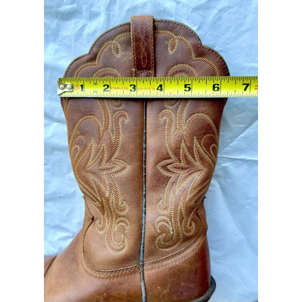 Ariat Legend Leather Western Cowboy Boots 7B Brown Square Toe Russet Rebel